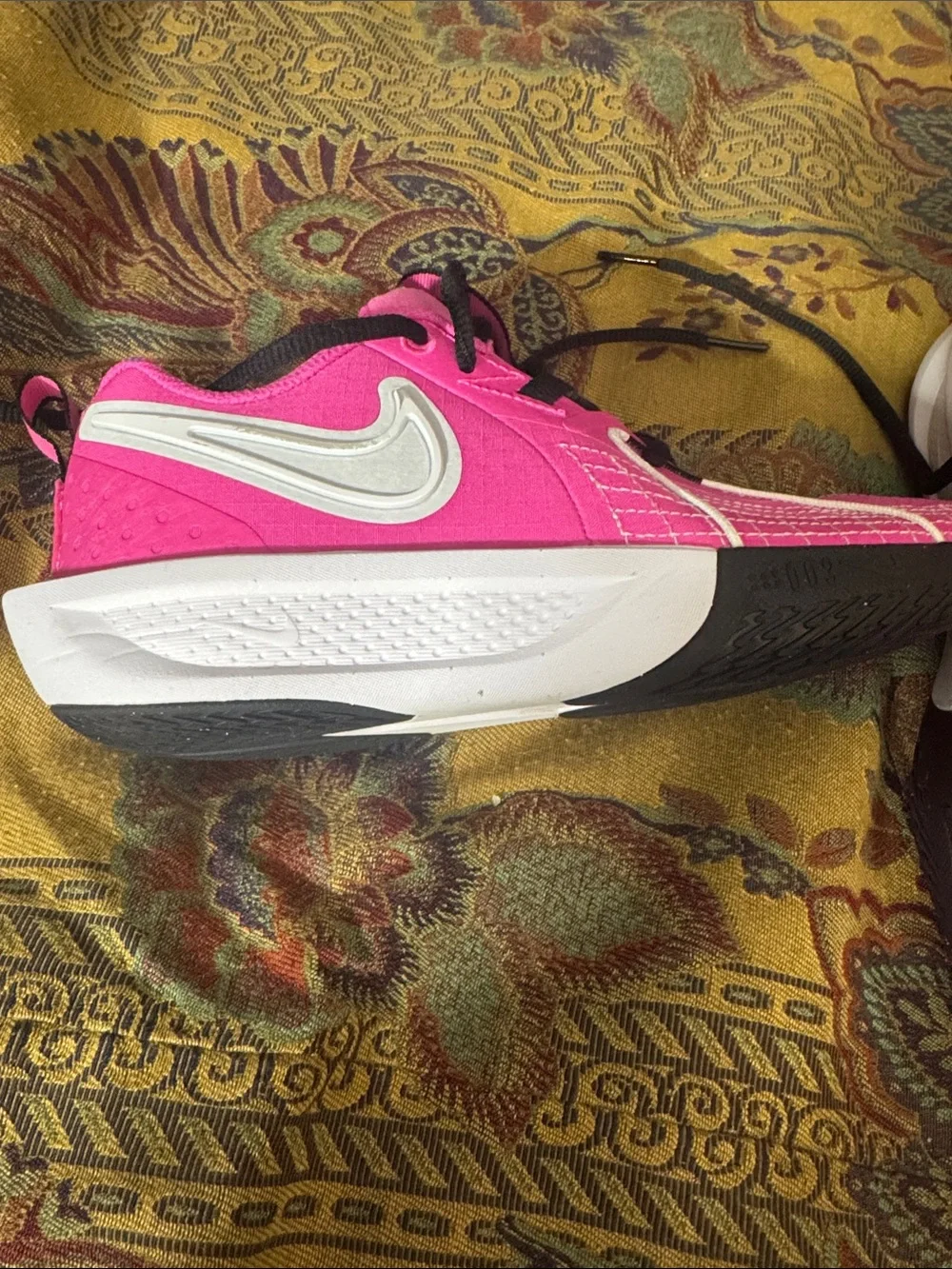 Nike Kids Bright Pink Athletic Sneakers with Black Accents
